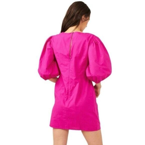 FREE PEOPLE Cotton Hope Mini Dress Fuchsia Pink Fantastic S - Picture 5 of 11